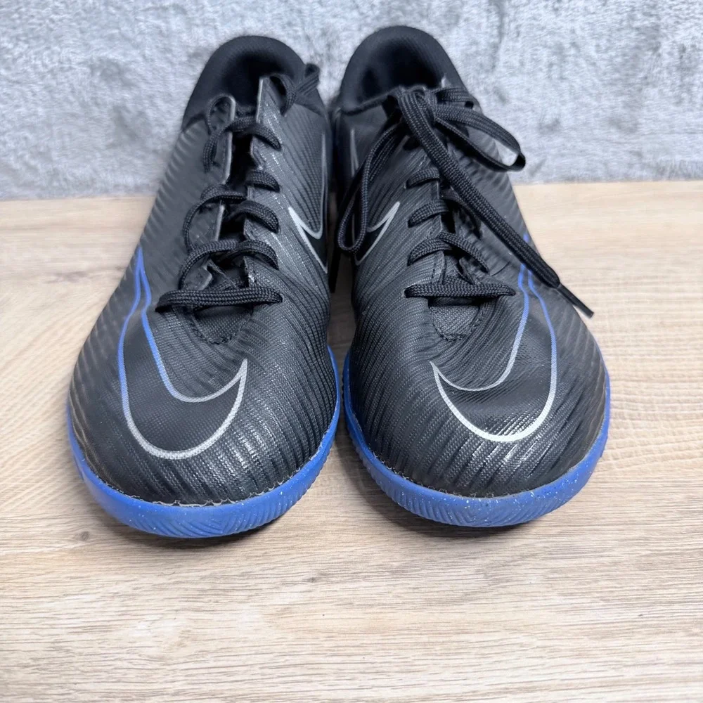 Nike Mercurial Vapor 15 Club IC Indoor‎ Soccer Shoes Youth 6Y Black Blue Speed